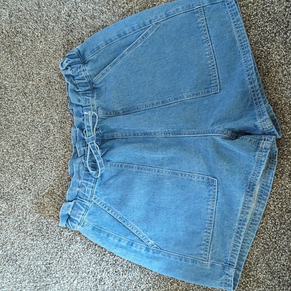 Paper bag Denim Shorts